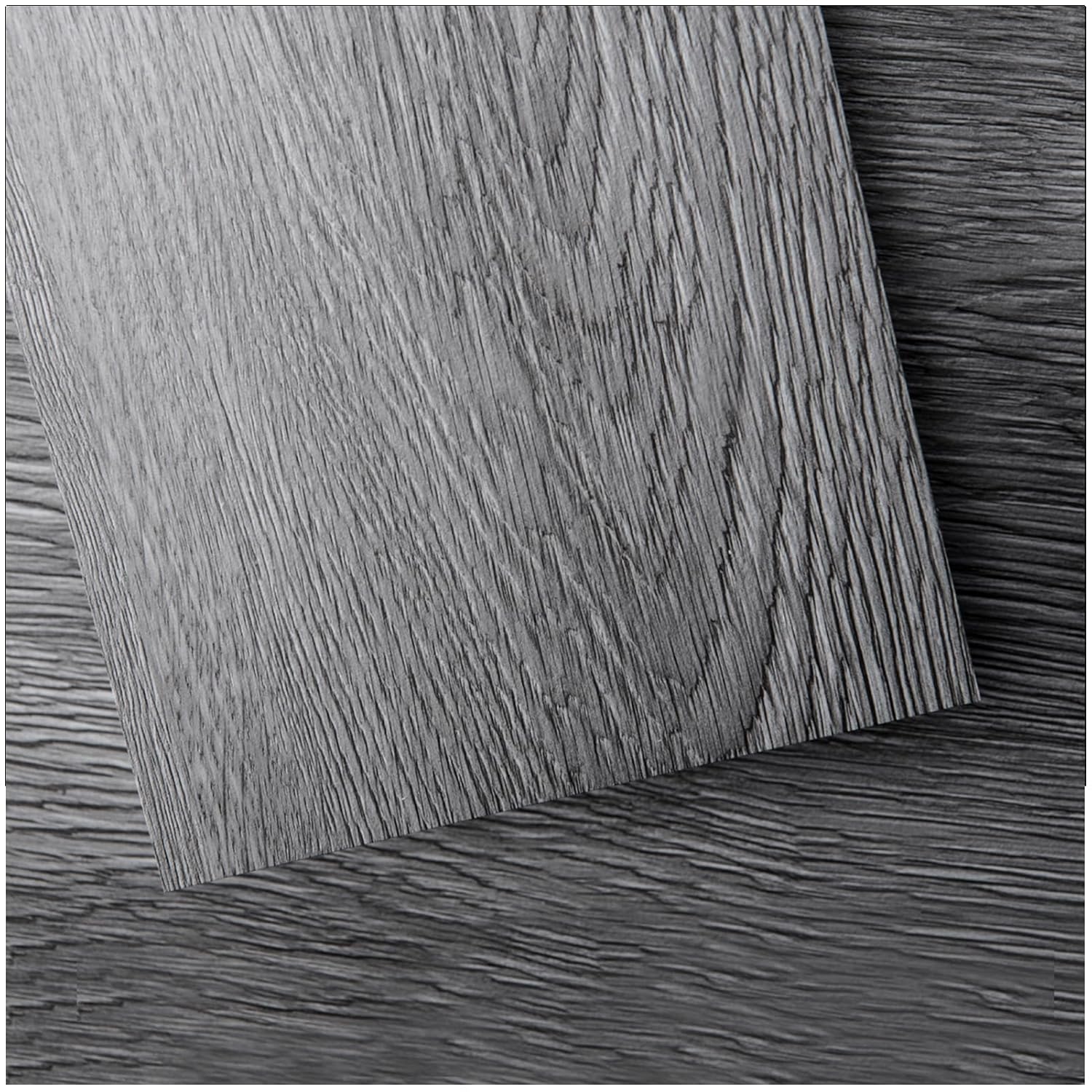 Deep Gray Rigid Core Self-Adhesive Planks - 36-Pack Coverage Kit